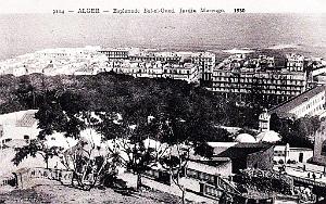 ALGER - ESPLANADE BAB-EL-OUED ET JARDIN MARENGO - 1930